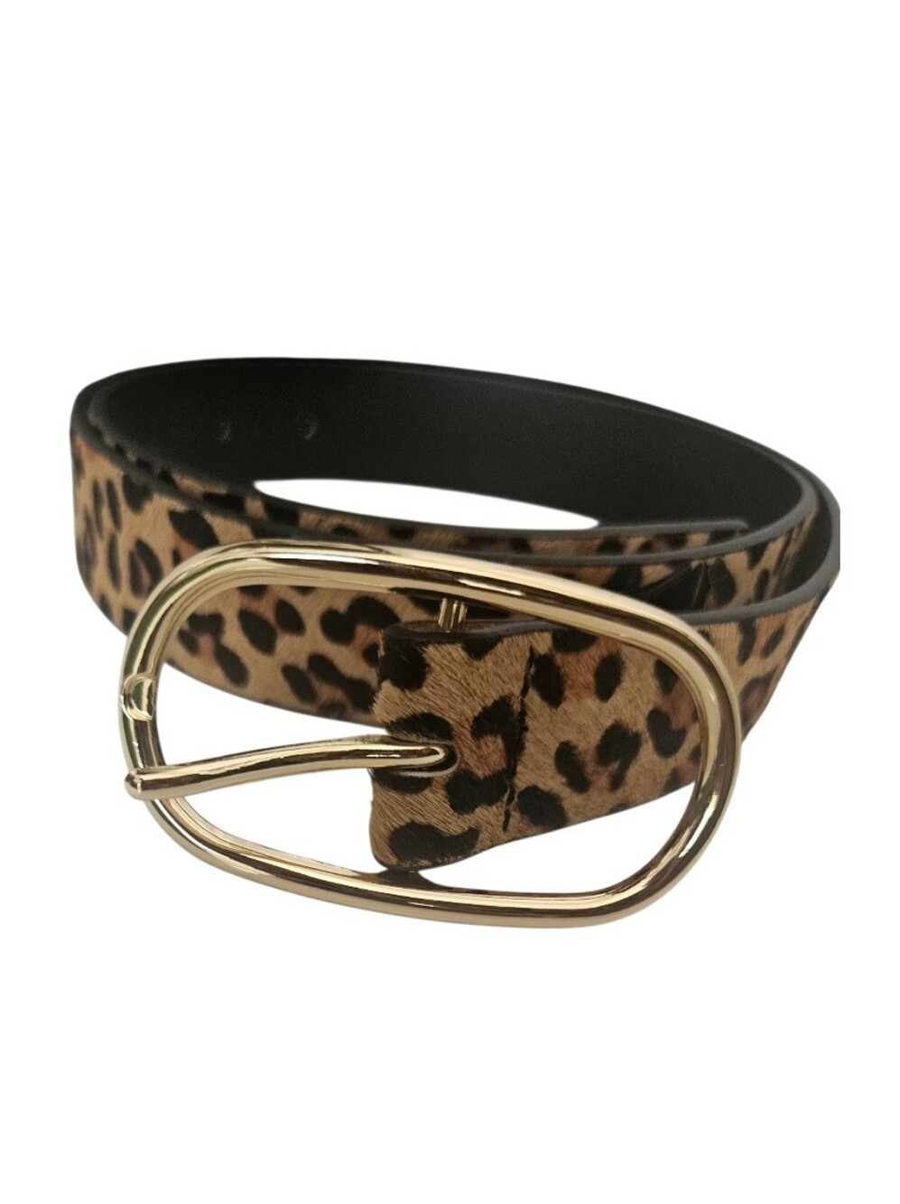 Zara 100% Leather Animal Print Belt 41"
